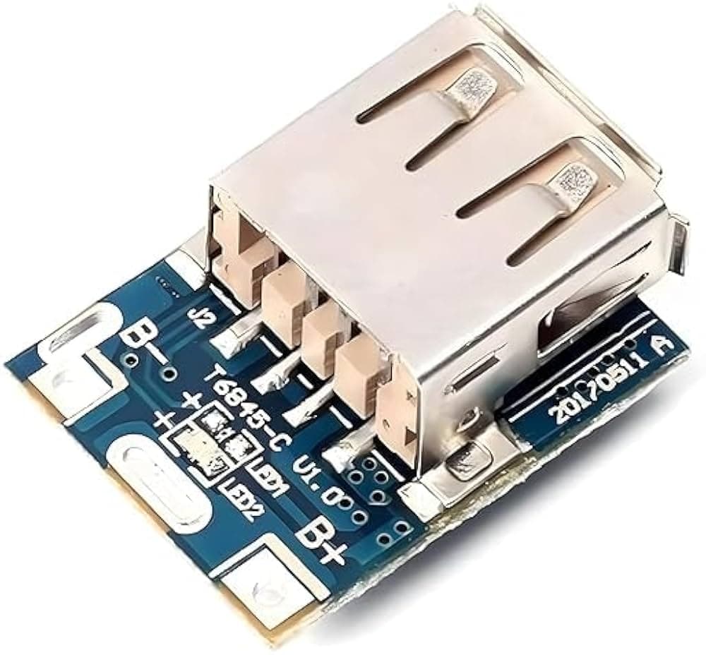 ماژول پاوربانک شارژر باتری لیتیوم یونی دو سلولی مدل T6845